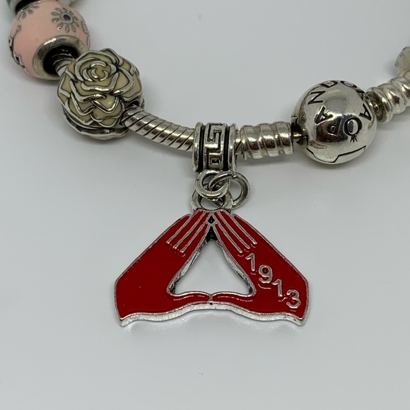 Delta Sigma Theta Charm Popular BraceletCompatible - Picture 2 of 3